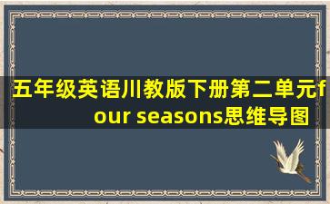 五年级英语川教版下册第二单元four seasons思维导图